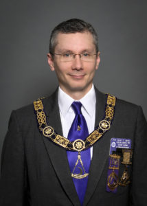 Jareo, pictured here as District Deputy Grand Master in 2012.